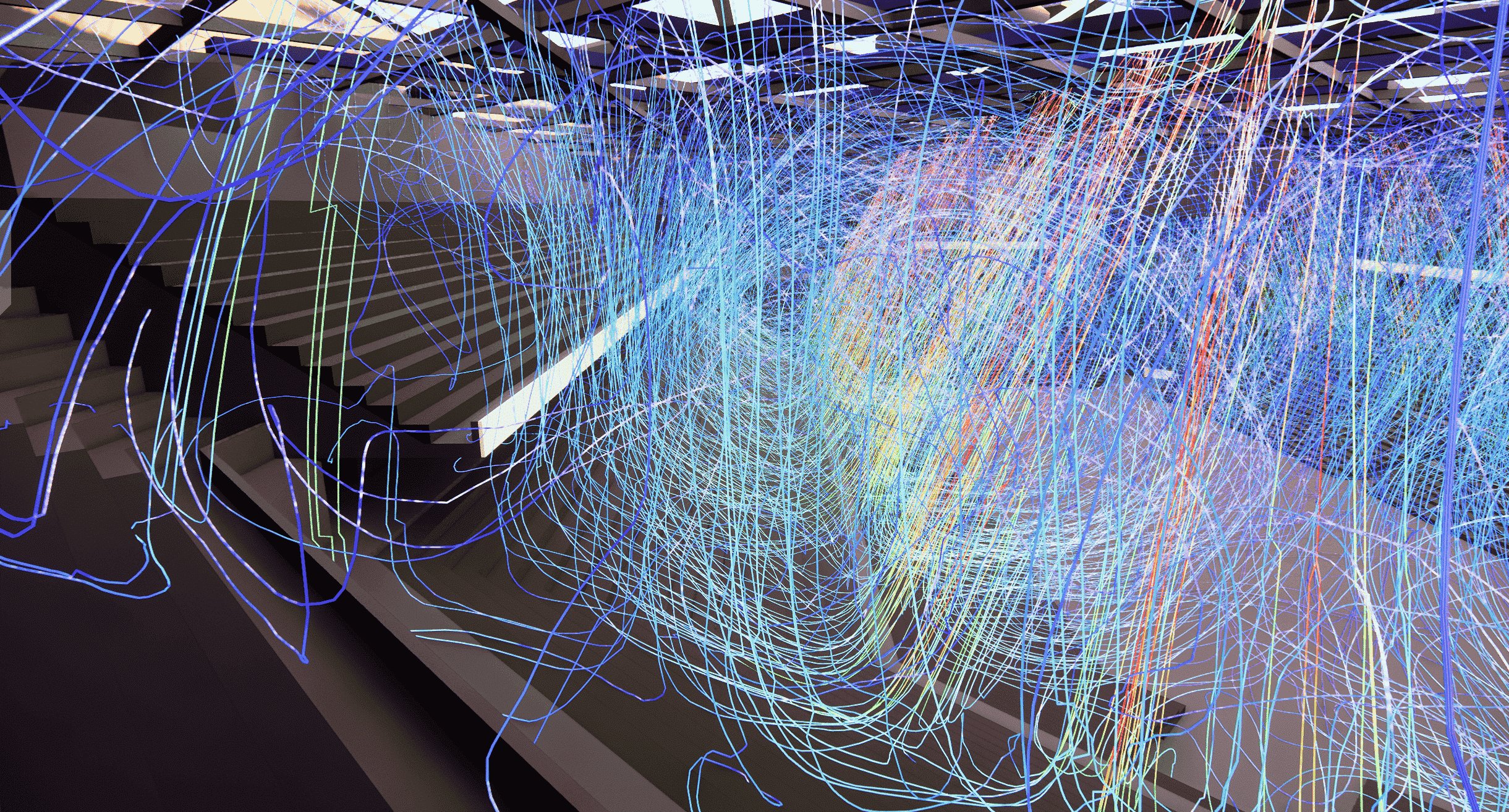 Simulation CFD - Tube de courant - Paris Accord Hôtel Aréna